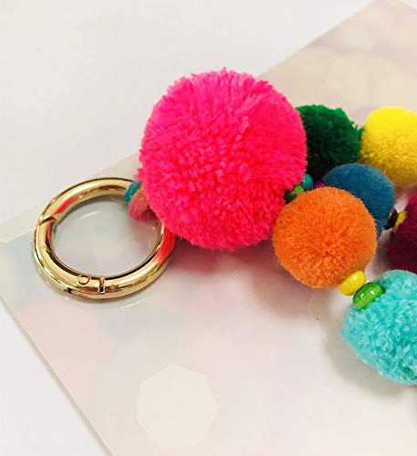 QTMY Colorful Tassel Bag Charm for Women,Layered Tassel Keychain Keyring Purse Handbag Decor Pendant (9) (1) - Image 4