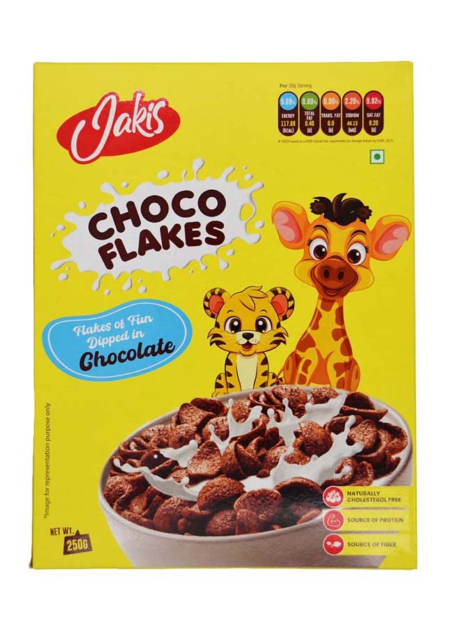 Jakis Premium Choco Flakes Original Corn Flakes - 250g - Image 2