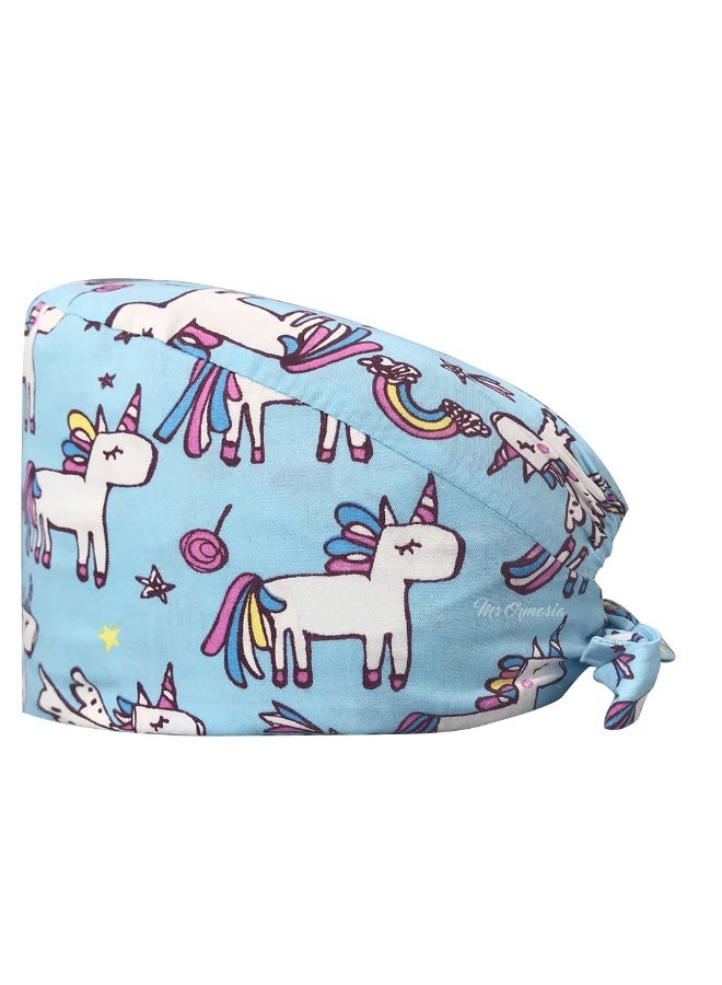 KUYING Nurse Hat With Small Fresh And Cute Pattern Medical Work Hat 