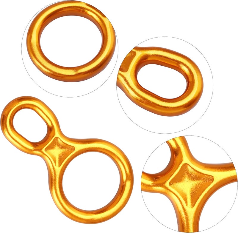 SOB Rescue Figure 8 Descender Belaying Belay Device Rock Climbing Rappelling Gear Aluminum Magnesium Alloy for Climbing,High Rescue,Mountaineering - Image 2