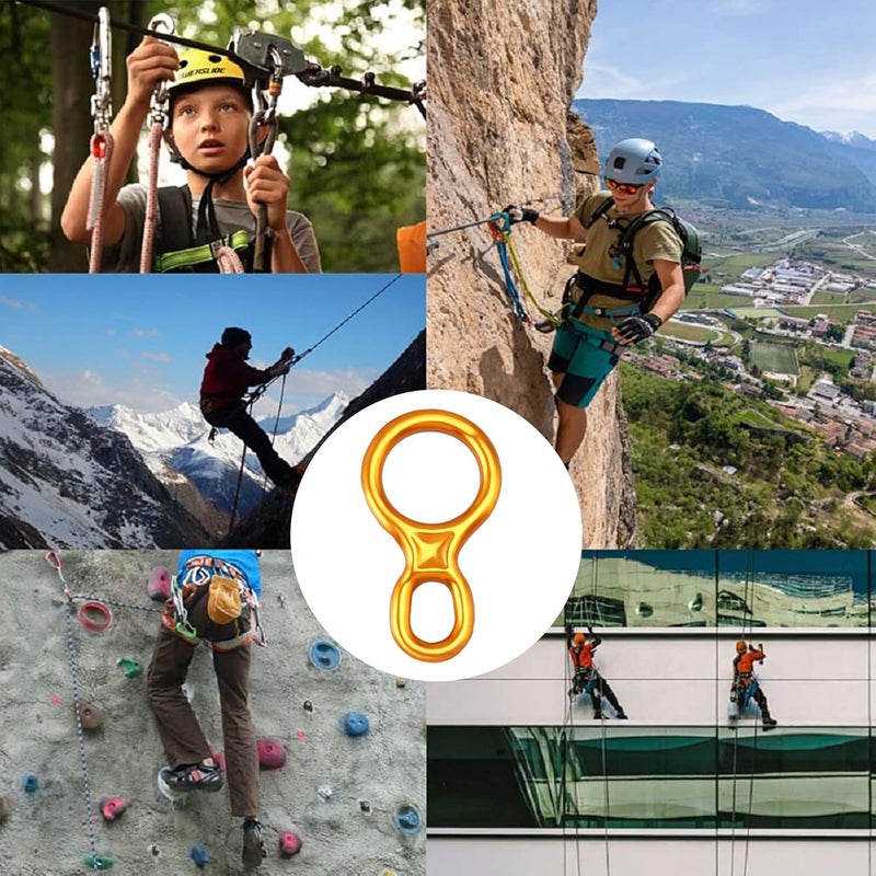 SOB Rescue Figure 8 Descender Belaying Belay Device Rock Climbing Rappelling Gear Aluminum Magnesium Alloy for Climbing,High Rescue,Mountaineering - Image 5