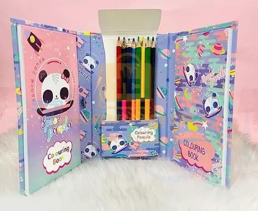 TECHNOCHITRA®Funny Cartoon Printed Coloring Kit with Coloring Book and Scratch Book for Kids - Image 3