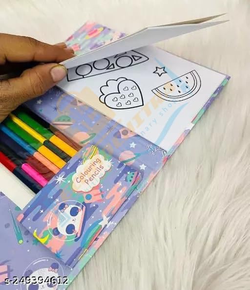 TECHNOCHITRA®Funny Cartoon Printed Coloring Kit with Coloring Book and Scratch Book for Kids - Image 5