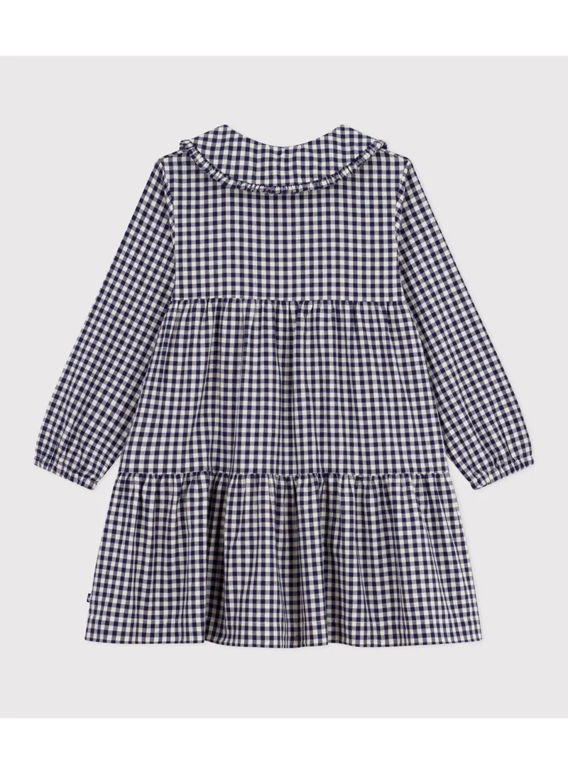 Petit Bateau Children's long-sleeved checked flannel dress