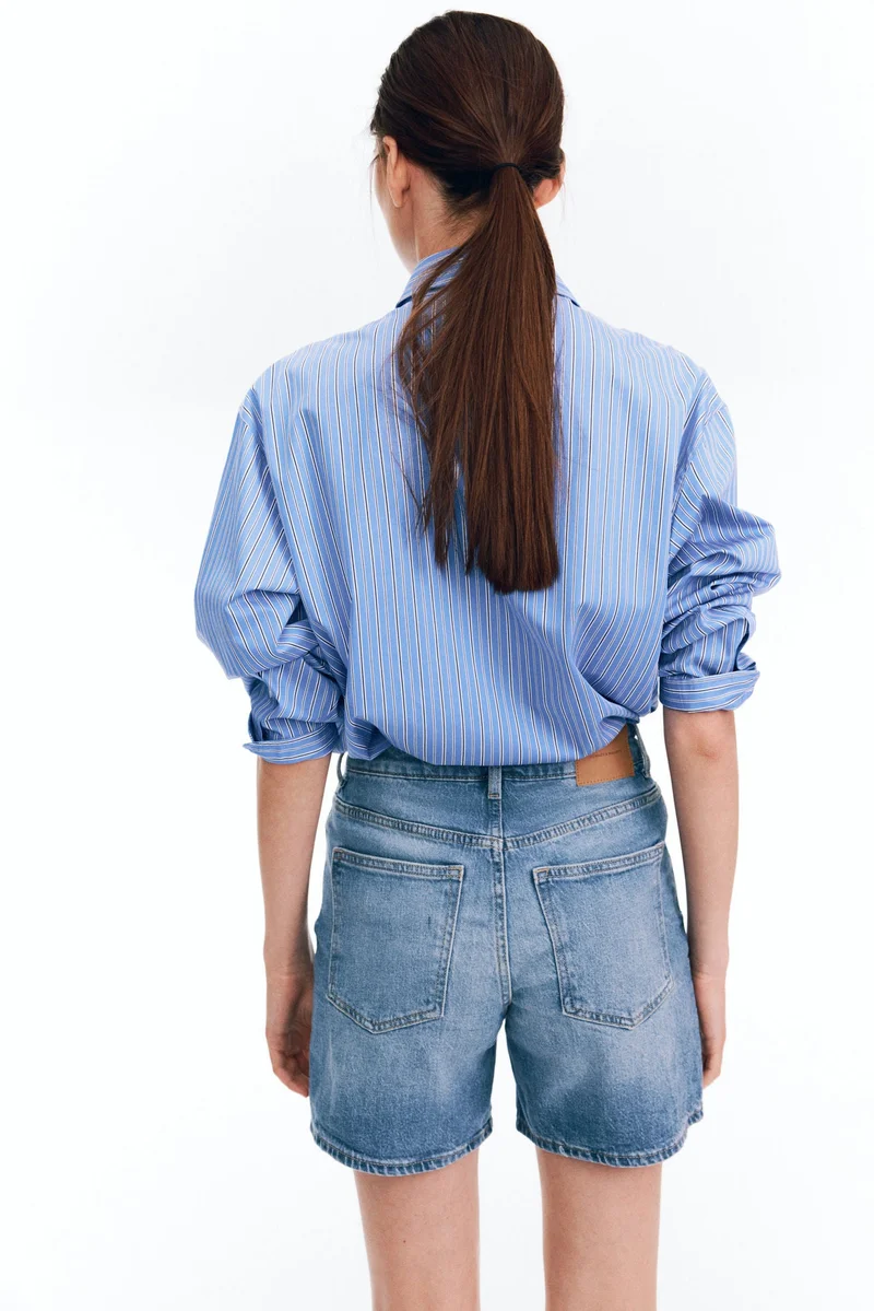 H&M High-waisted denim shorts