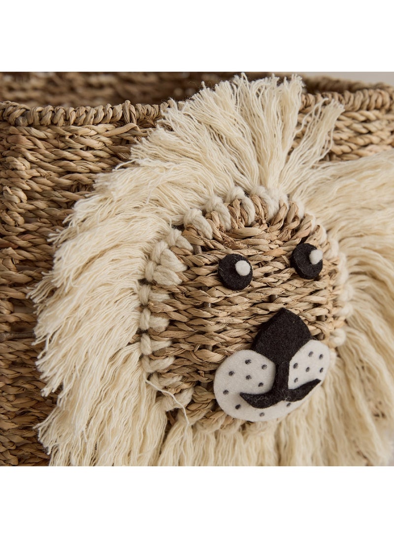 Home Box Forresta Lion Face Handmade Basket 21 x 18 x 21 cm - Image 3