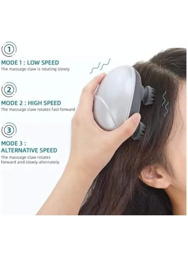 Rechargeable Wireless Scalp Massager with 4 Heads for Hair Growth Stimulation, Body Massage and Relaxation - Image 5
