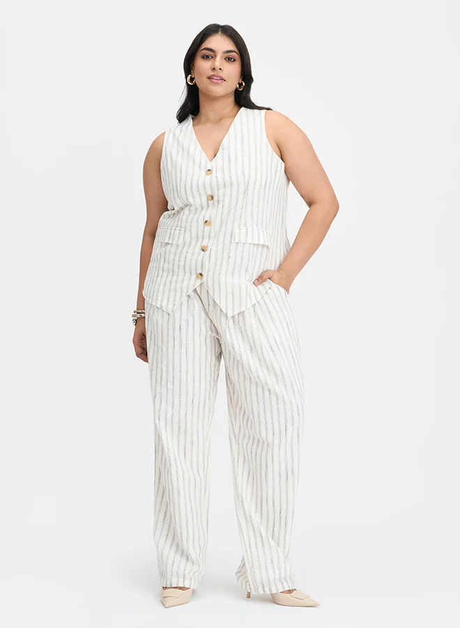 Virgio VIRGIO 100% Cotton Sleeveless Vest With Buttons