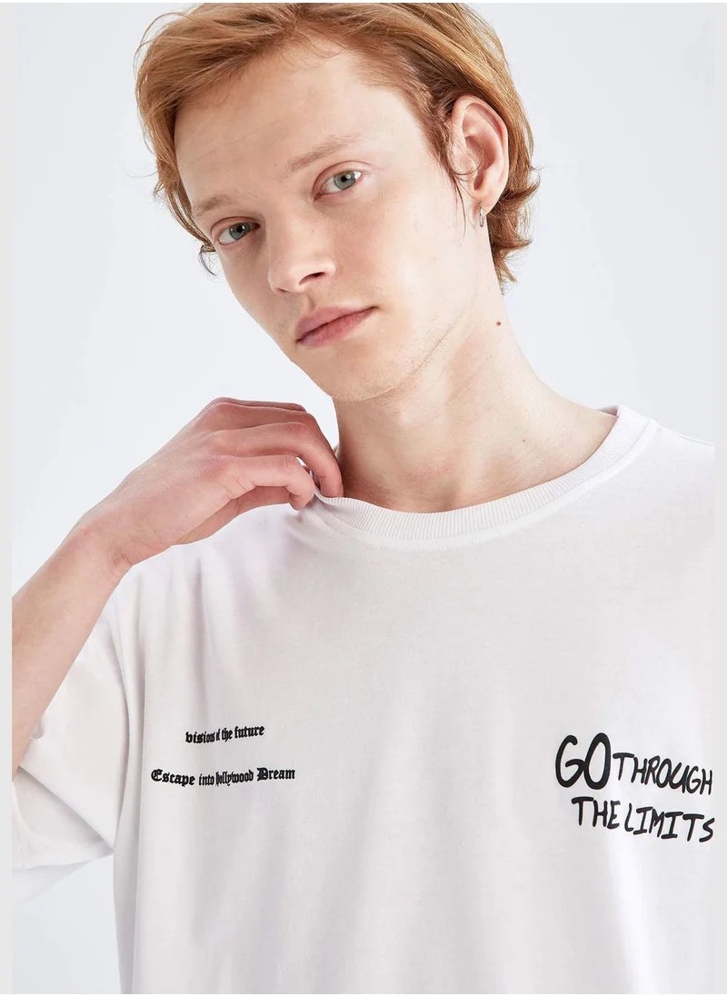 DeFacto Boxy Fit Short Sleeve Printed T-Shirt