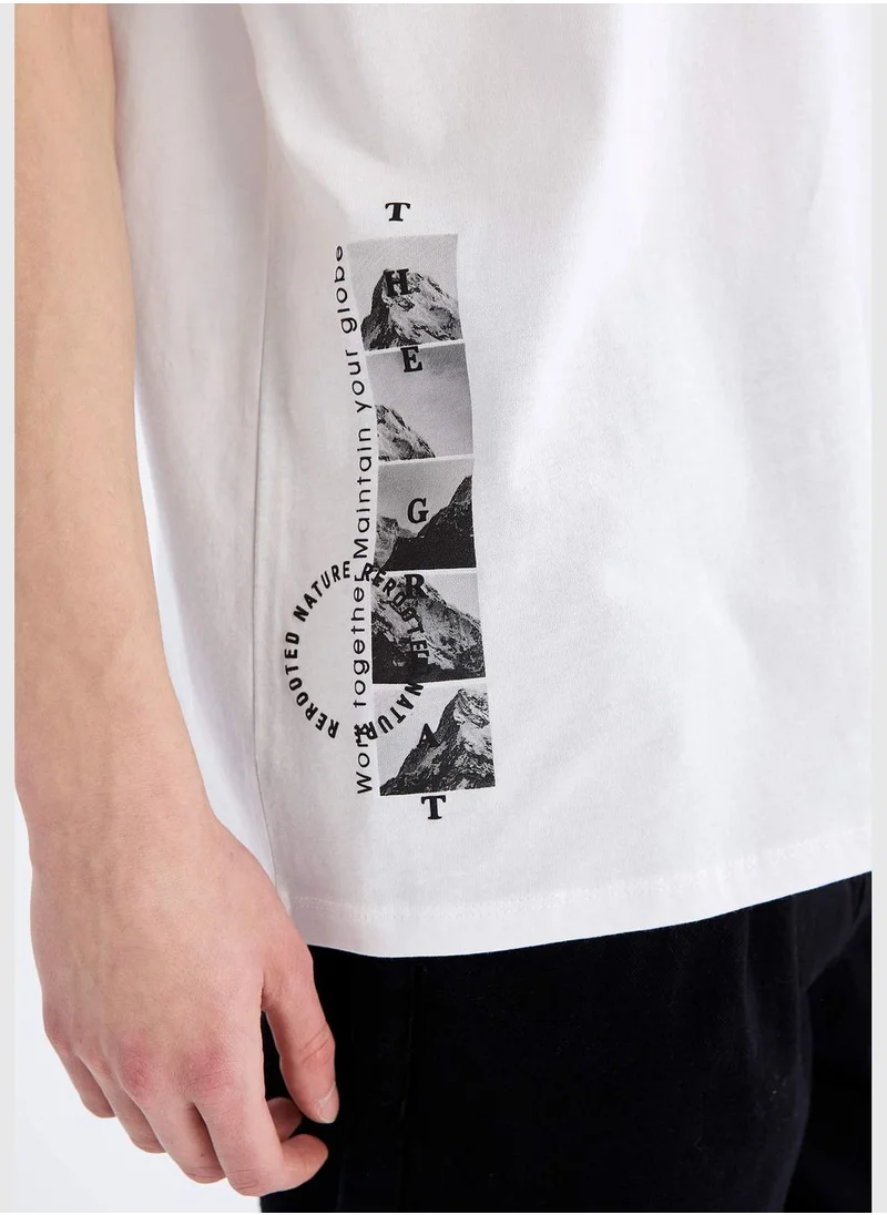 DeFacto Boxy Fit Short Sleeve Printed T-Shirt
