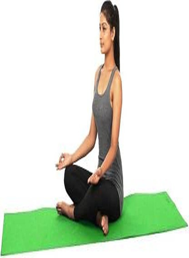 TIB® Yoga Mat for Yoga Exercise and Gym Workout with Carry Bag, Anti-Slip/Anti Skid Yoga Mat for Men & Women Fitness, 4MM Thickness, Green - Image 4