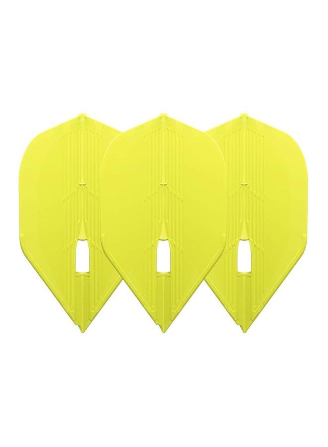 LSTYLE Dart Flights L1 PRO Kami Neon Yellow | Ultra Flexible | Set of 3 | for Soft & Steel Tip Darts - Image 2