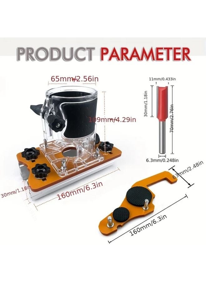 عديل ثقيل طقم قاعدة راوتر قابل للتعديل من الألومنيوم الجيل الثاني لوح مشقوق - Image 3