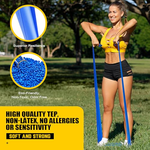 HPYGN Exercise Band, 5.9ft Resistance Bands Fitness for Home Gym, Long Stretch Bands for Workout, Strength Training, Yoga, Pilates, Physical Therapy - Image 2