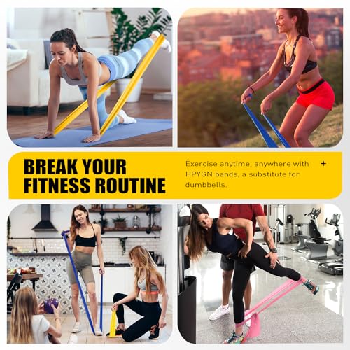 HPYGN Exercise Band, 5.9ft Resistance Bands Fitness for Home Gym, Long Stretch Bands for Workout, Strength Training, Yoga, Pilates, Physical Therapy - Image 4