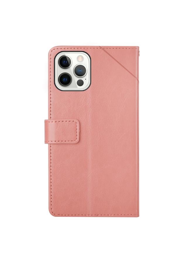 اس-توب جراب هاتف iPhone 14 Pro مصنوع من الجلد بتصميم أفقي مع خياطة Y - Image 3