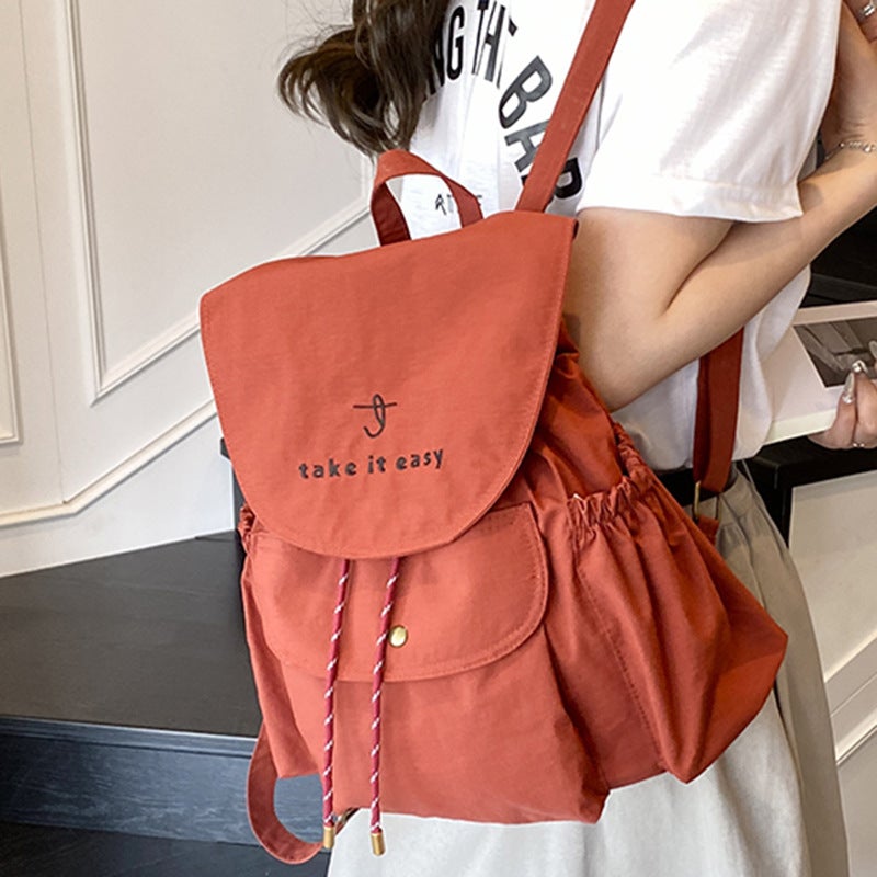 Women's Canvas Backpack 2025 Summer Korean Trendy Campus Large Capacity Casual School Bag - Image 3