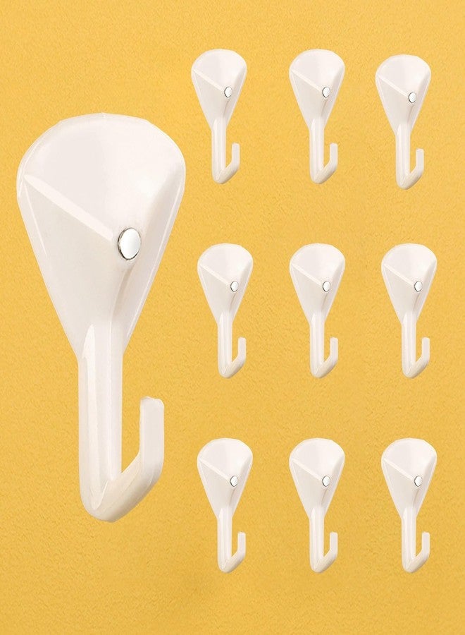 آي ستار خطافات جدارية من iSTAR Nails لتعليق إطارات الصور والساعات والمرايا والمفاتيح والقطع الزخرفية، تتحمل حتى 3 كيلوغرامات. خطافات جدارية قوية للتعليق (عبوة من 10 قطع). - Image 1