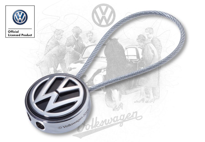 Troika VW LOOP VOLKSWAGEN Logo Keyring - Wire Loop - Enamel Cast Metal - Chrome Plated - Black, Silver, silver, 70 x 27 x 12 mm, Modern, Silver, 70 x 27 x 12 mm, Modern - Image 5