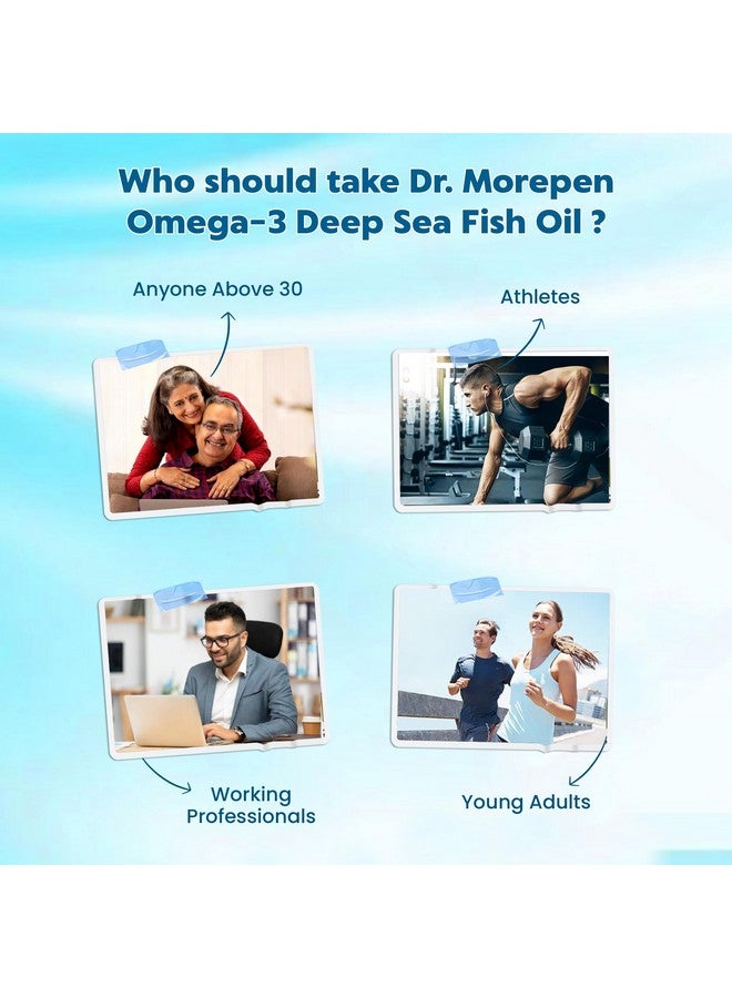 Dr. Morepen زيت السمك من دكتور موريبين أوميغا 3 من أعماق البحر 1000 ملغ أوميغا مع 300 ملغ DHA مع فيتامين A و D3 و E و K27 | 60 كبسولة لينة - (عبوة من 1) - Image 5