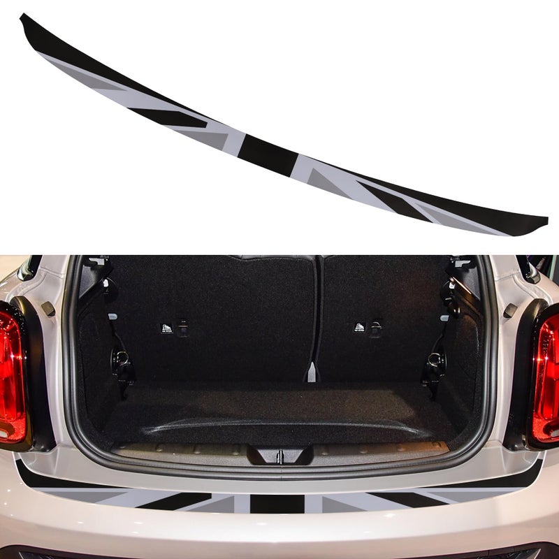 حماية واقي الصدام الخلفي من TOMALL متوافق مع ميني كوبر F56 F55 R55 شريط مضاد للتصادم عتبة صندوق السيارة واقي حافة باب السيارة زينة صندوق السيارة ملحقات خارجية للسيارة باللون الرمادي