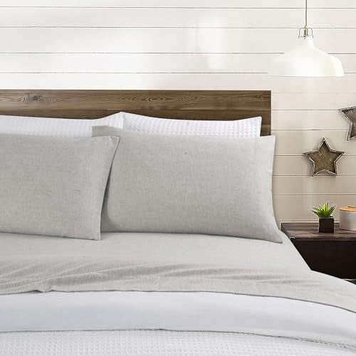 Lodge & Linen Flannel Sheets Queen Size Rich Cotton -High GSM Flannel Bed Sheet Deep Pockets - Warm & Cozy Flannel Sheet Set for All Seasons (Paloma) - Image 2