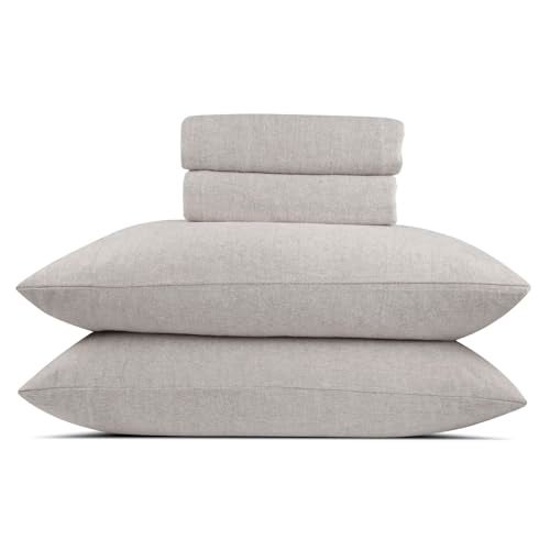 Lodge & Linen Flannel Sheets Queen Size Rich Cotton -High GSM Flannel Bed Sheet Deep Pockets - Warm & Cozy Flannel Sheet Set for All Seasons (Paloma) - Image 3