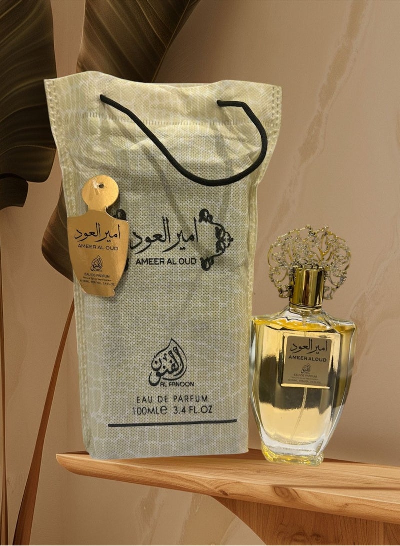 Ameer Al Oud Eau de Parfum, Unisex, 100ml – Bold Oud Fragrance with Oriental Notes