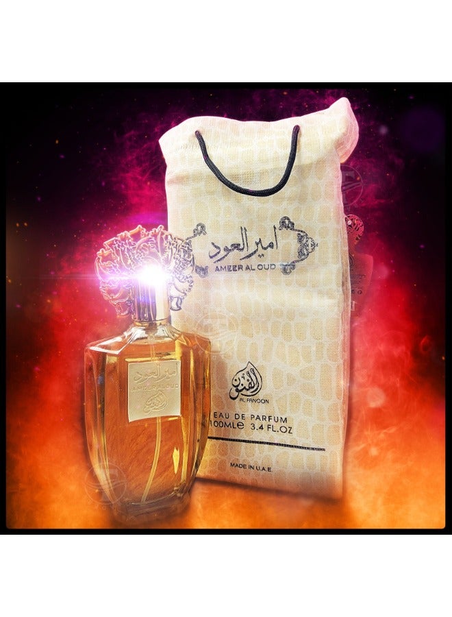 Ameer Al Oud Eau de Parfum, Unisex, 100ml – Bold Oud Fragrance with Oriental Notes