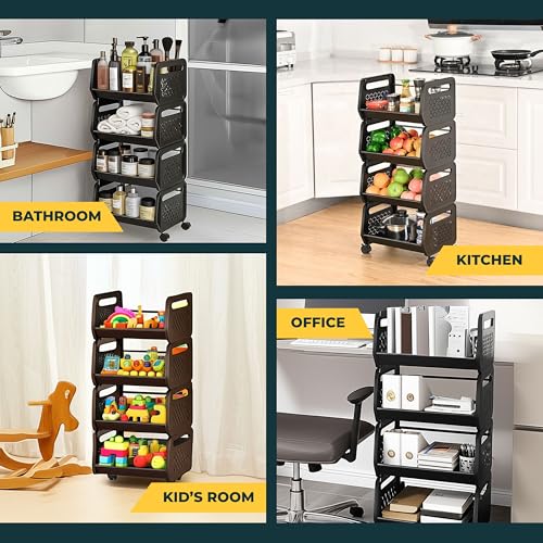 BLADESMITH Kitchen Storage Organizer - Stylish Plastic & Stainless Steel Kitchen Storage Solution - Perfect for Organizing Spices, Utensils, and Pantry Essentials - Durable, Space-Saving Design - Image 4