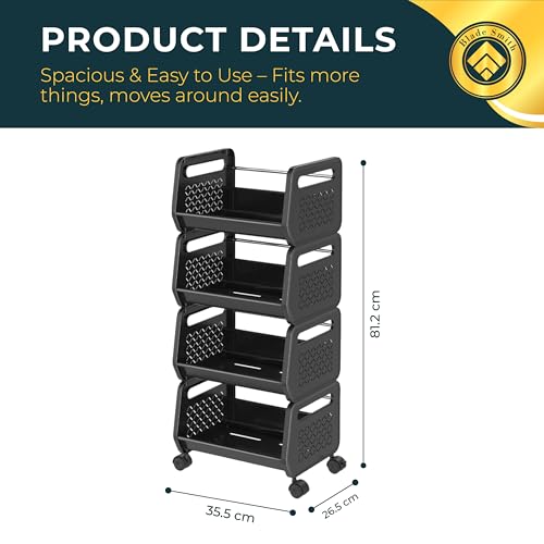 BLADESMITH Kitchen Storage Organizer - Stylish Plastic & Stainless Steel Kitchen Storage Solution - Perfect for Organizing Spices, Utensils, and Pantry Essentials - Durable, Space-Saving Design - Image 3