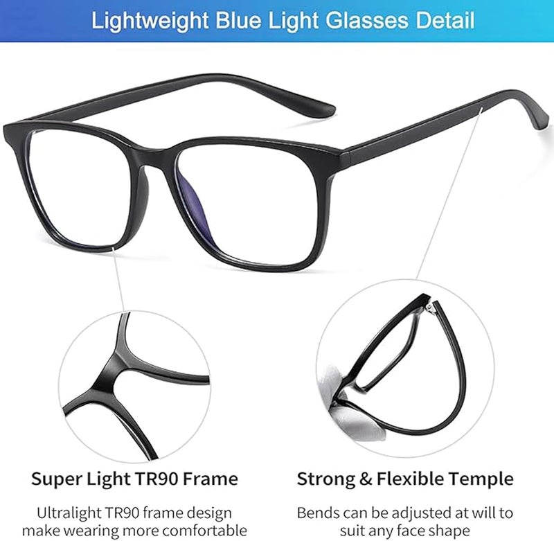 Joopin Blue Light Glasses Computer UV Blocking Filter Eyeglasses Frame - Image 4