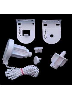 QZibeva QZIBEVA 1 Set Roller Blinds Holder and Mechanism Hardware Pack 2 Pcs Bracket1 Pcs Male 1 Pcs Female Control Unit Bead Chain 2 Pcs End Cap of Bottom Rods Item Code_ROB10  - Image 1