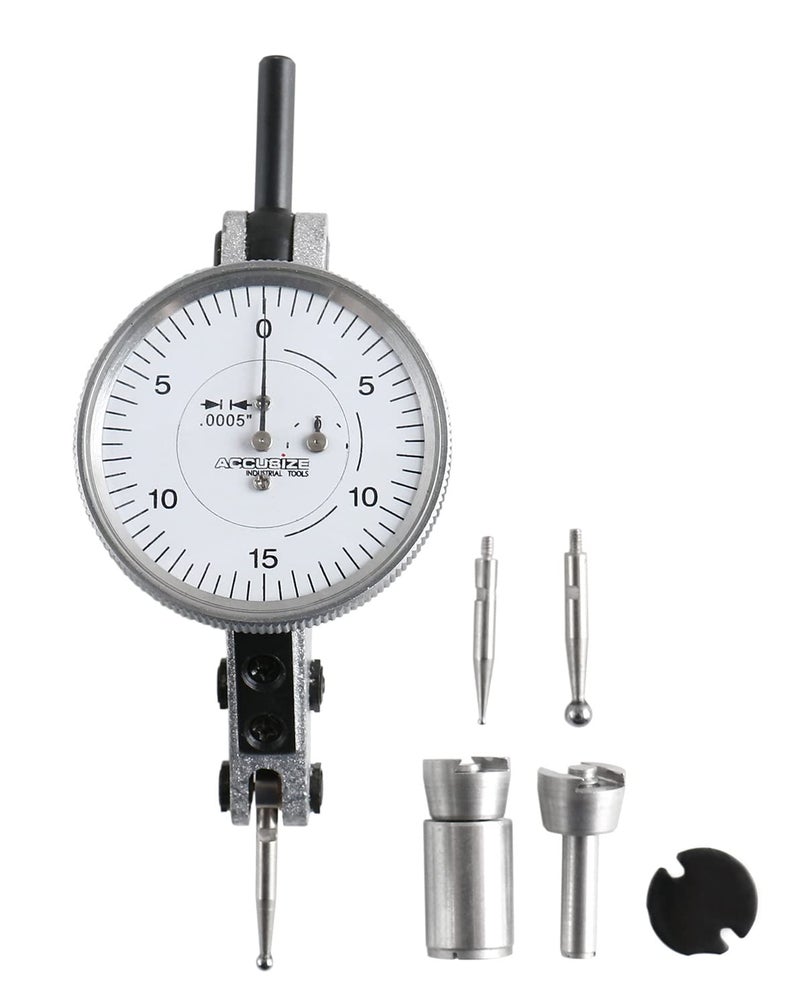 Accusize Industrial Tools 0.060'' by 0.0005'' (Range by Graduation) Horizontal Test Indicator with 1.5'' Dial Diameter, 0511-2001 - Image 3