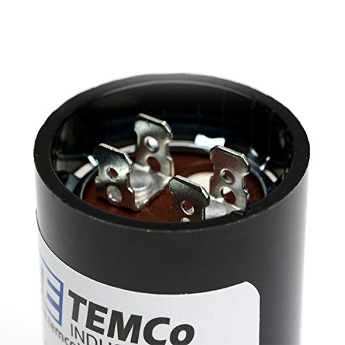 TEMCo Industrial TEMCo 378-454 uF MFD CD60 Start Capacitor 110-125V AC Round | 50/60 Hz Motor Start Capacitor for HVAC, Compressor, Pump - Image 3