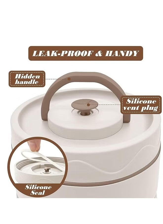 Set of 4 Bento Insulated Lunch Boxes With Thermal Bag