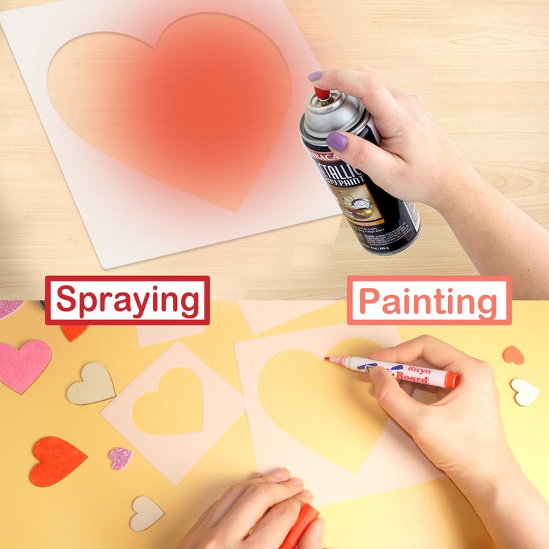 Haddiy Valentines Day Heart Stencils For Painting On Wood 16 Pcs Plastic Large To Small Different Sizes Heart Templates For Drawing And Crafts Spraying On Wall-Reusable - Image 3