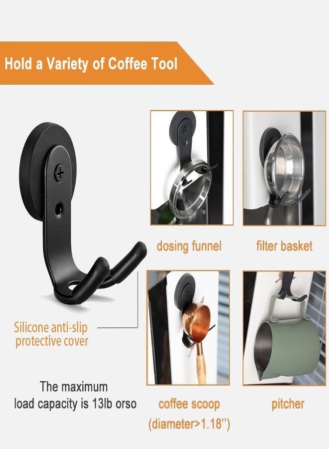 Ulirds 2-Pack Magnetic Portafilter&Tamper Holder,Espresso Accessories Organizer for Metal Wall Surface,Strong Magnet,Anti-Scratch,Space-Saving,Compatible with Ninja Luxe Cafe,Rancilio,Breville Coffee Machine - Image 2