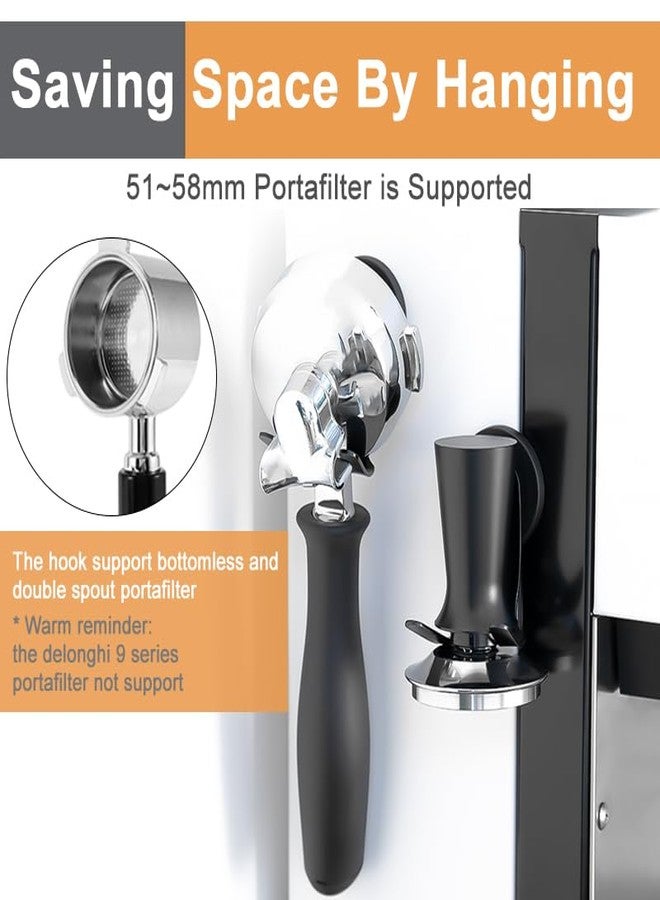 Ulirds 2-Pack Magnetic Portafilter&Tamper Holder,Espresso Accessories Organizer for Metal Wall Surface,Strong Magnet,Anti-Scratch,Space-Saving,Compatible with Ninja Luxe Cafe,Rancilio,Breville Coffee Machine - Image 3