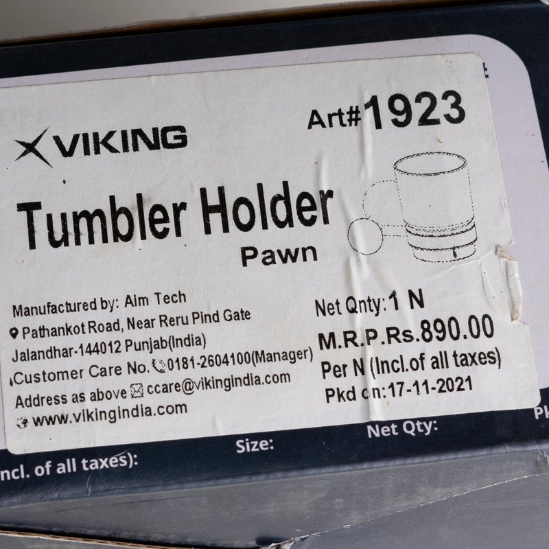 VIKING 1923 Tumbler Holder - Pawn Design | Wall-Mounted | Polished CP Finish | Toothbrush Holder/Stand | Toothpaste/Tumbler Holder - Image 5
