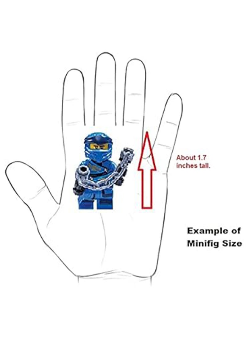 Mini Ninja Robot Action Figure (with Golden Staff) Desktop Ornament - Image 2