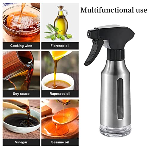 Micyples Oil Sprayer for Cooking,Stainless Steel Olive Oil Mister for Air Fryer Black Nozzel Dispenser Bottles Fat Reduction Glass Oil Control Spray Pot 6.35oz(180ml) Capacity - Image 5