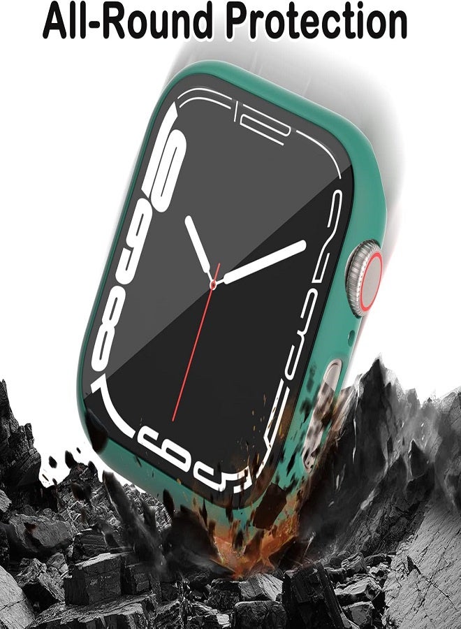 Tempered Glass Full Protective Hard PC HD Ultra Cover for Smart Watch 45mm - Black - Image 3