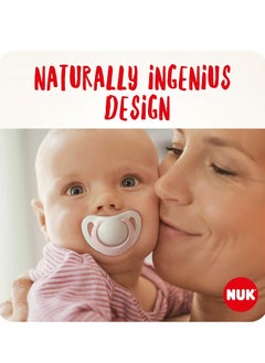 NUK NUK Genius Baby Dummies Silicone Soothers Pink 2 Count  - Image 5