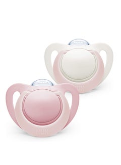 NUK NUK Genius Baby Dummies Silicone Soothers Pink 2 Count  - Image 2