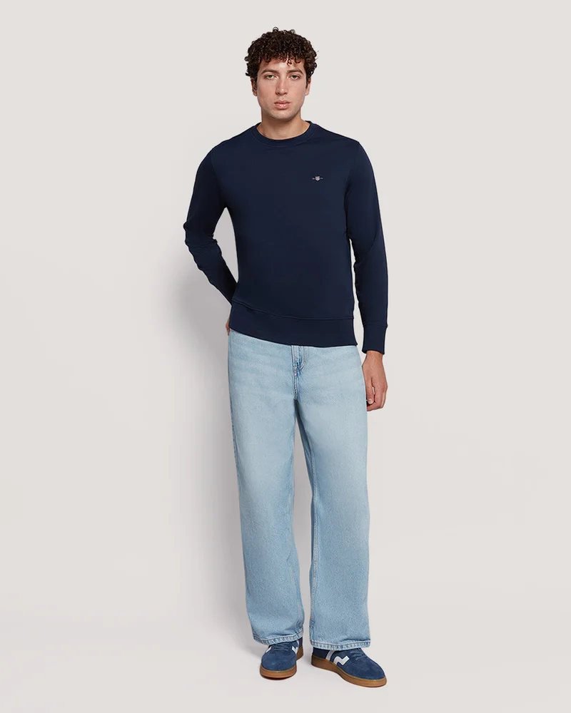 GANT Gant Men’S Shield Logo Cotton Crewneck Sweatshirt