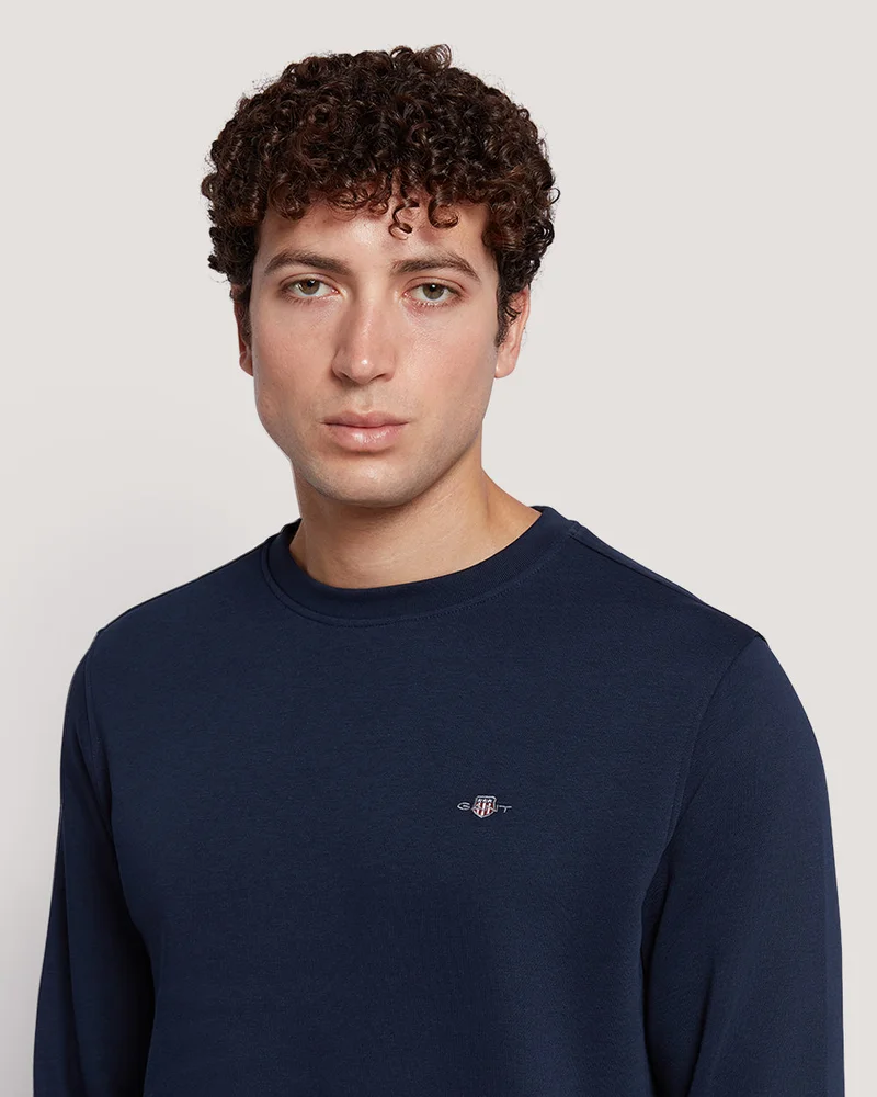 GANT Gant Men’S Shield Logo Cotton Crewneck Sweatshirt
