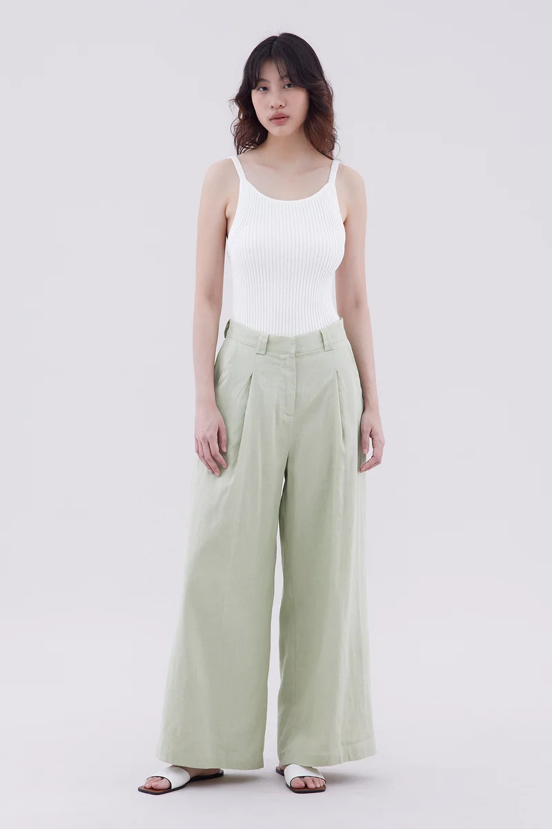 ذا اديتورز ماركت Frenky Wide-Leg Pants