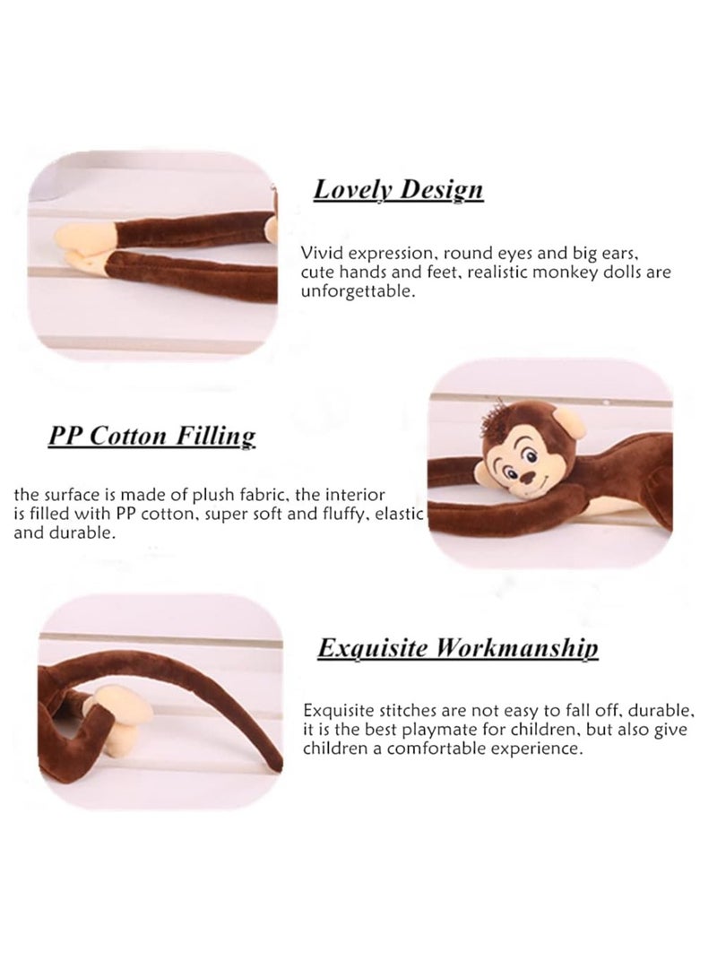 Hanging Monkey Stuffed Animals Plush Gift for Kids Monkey Plush Toy Doll 27.5 - Image 3