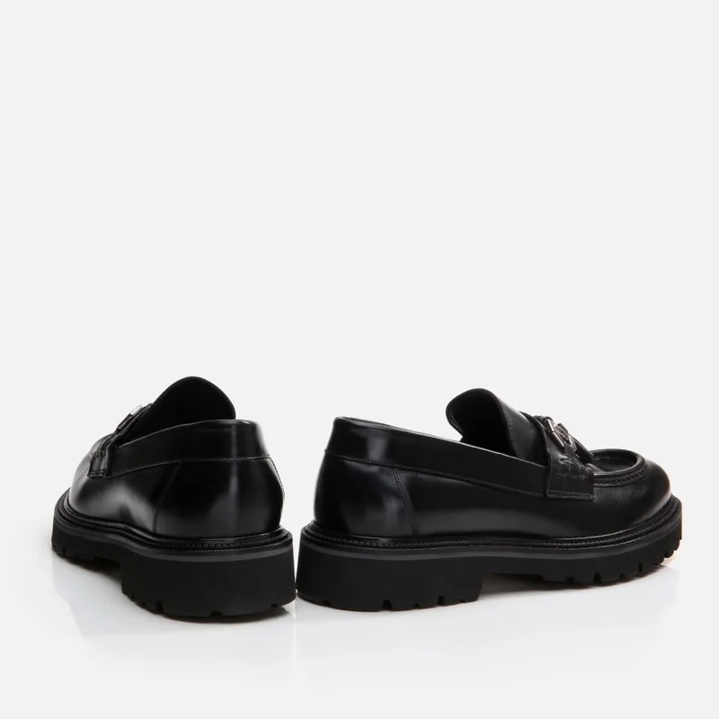 Master's Masters 02AYH292620A100 GENUINE Leather Black Men's Loafer